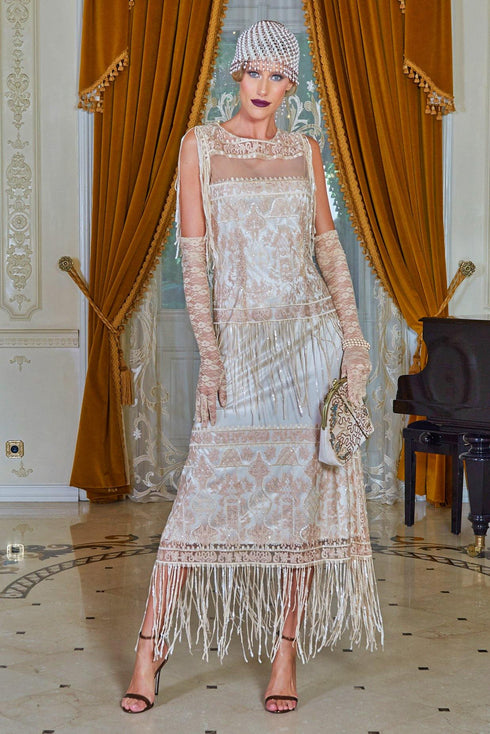 Rochie tull cu franjuri de paiete Liza Panait Liza Panait Online Boutique