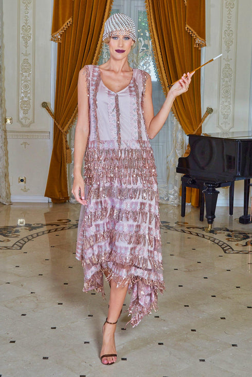 Rochie tull cu franjuri si paiete Liza Panait Liza Panait Online Boutique