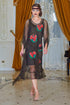 Rochie plasa negru cu auriu Liza Panait Liza Panait Online Boutique
