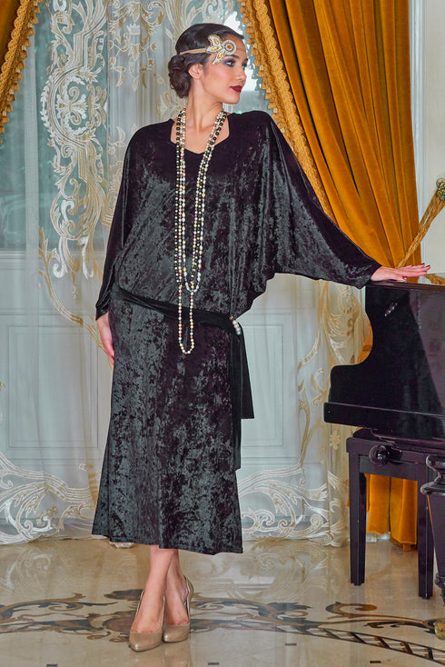 Rochie catifea cu broderie Liza Panait Liza Panait Online Boutique