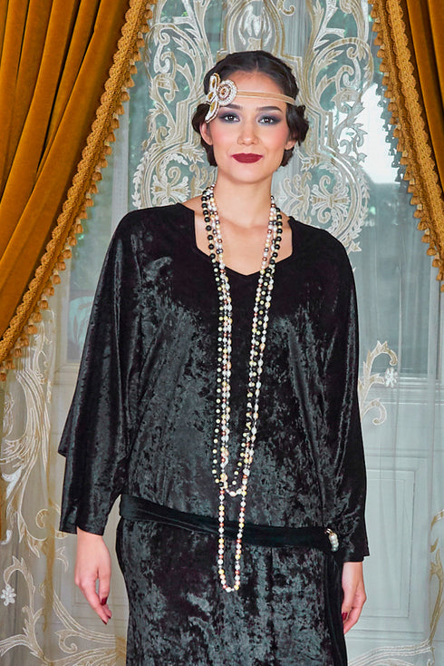 Rochie catifea cu broderie Liza Panait Liza Panait Online Boutique