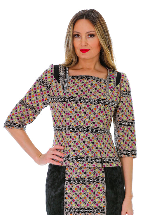 Bluza voal brodat M-53