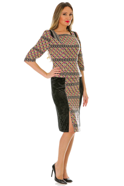 Fusta catifea neagra M-54