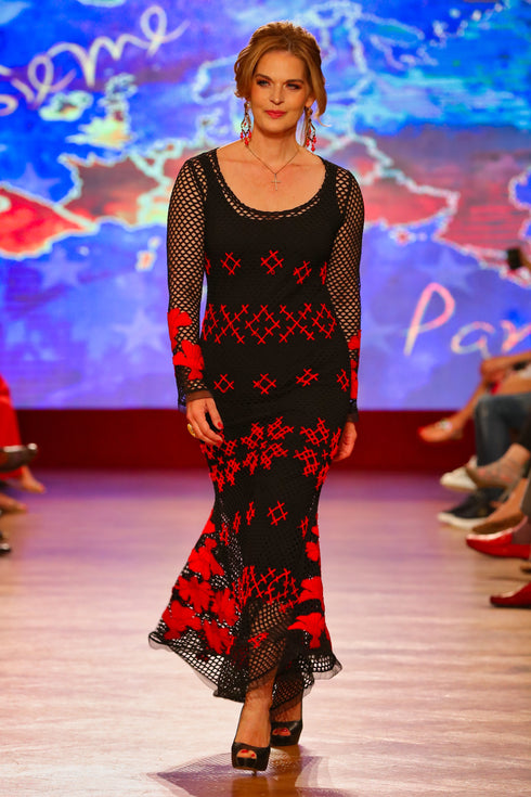 Rochie plasa cu broderie I-84