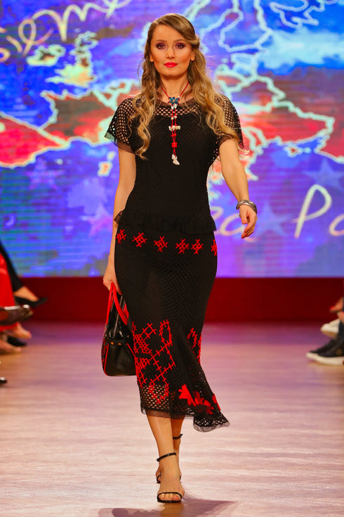 Rochie plasa cu broderie I-17