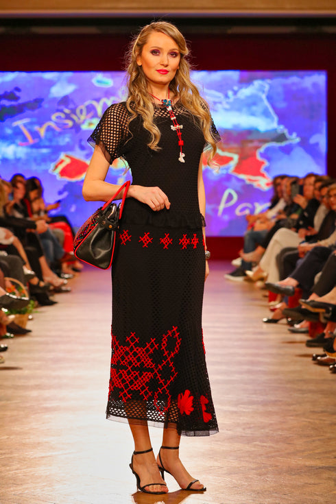 Rochie plasa cu broderie I-17