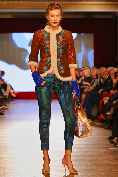 Pantalon denim pictat P-39