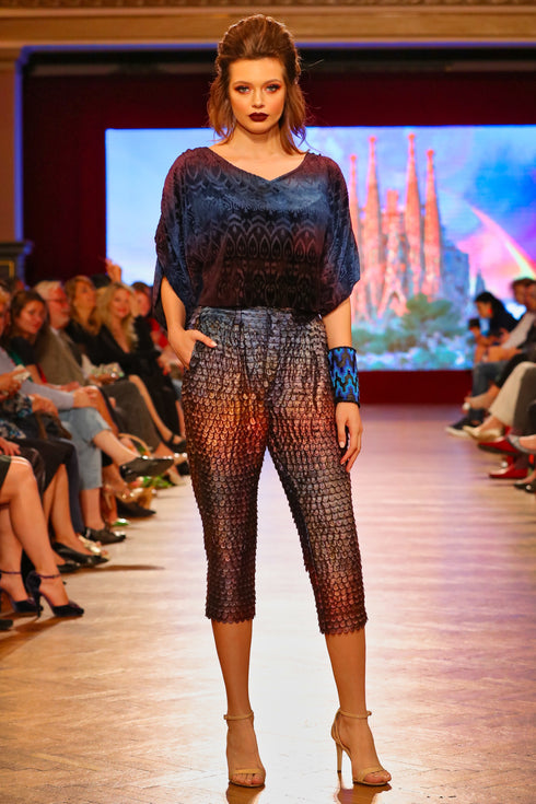 Bluza catifea colorata mov I-35