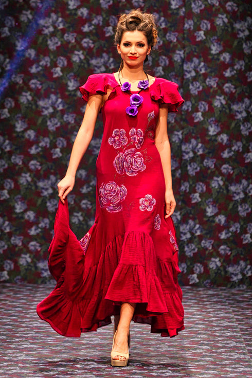 Rochie vascoza pictata manual TN-75