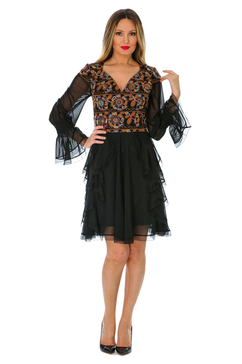 Rochie tul negru M-77