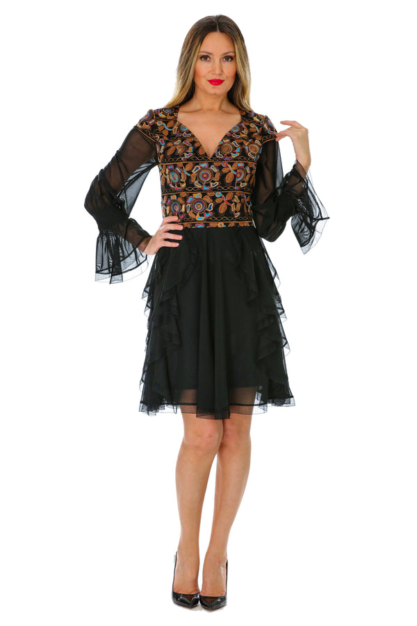 Rochie tul negru M-77