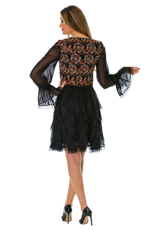 Rochie tul negru M-77