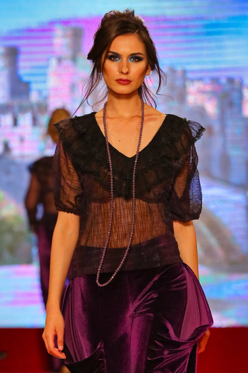 Bluza voal creponat I-182