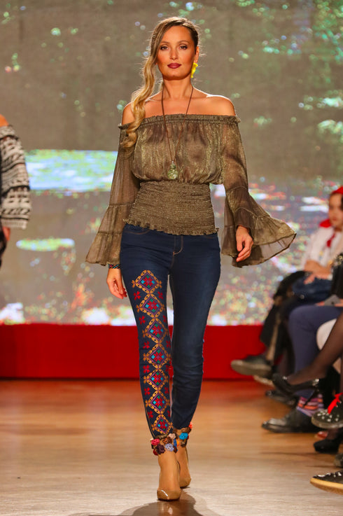 Bluza matase kaki P-62