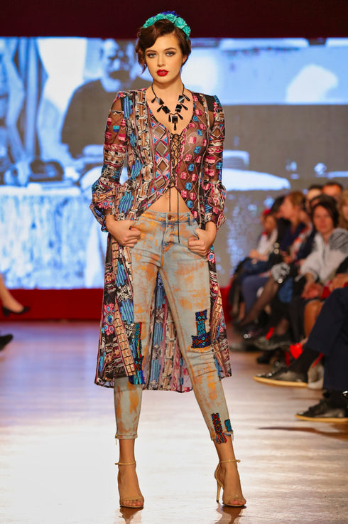 Pantalon denim degrade P-73