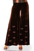 Pantaloni catifea cu broderie T-37