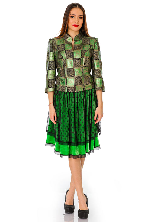 Fusta catifea cu tull T-41