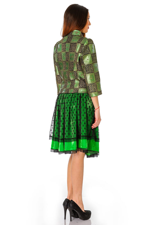 Fusta catifea cu tull T-41