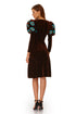 Rochie catifea cu broderie T-47
