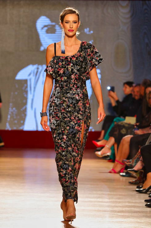 Rochie catifea cu paiete ID-1b