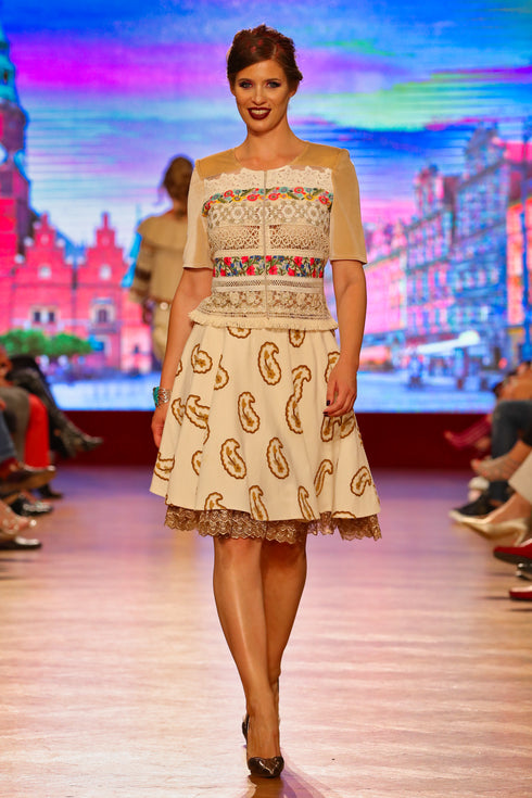 Bluza catifea bej I-73