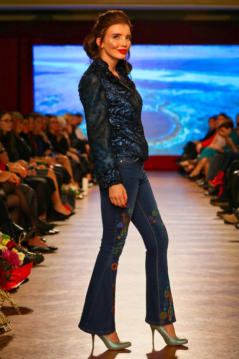 Jacheta din blanita si piele ecologica M-94