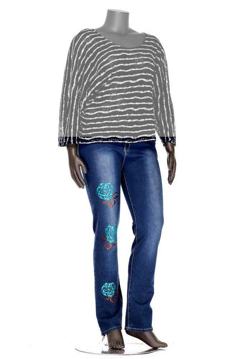 Pantalon denim Liza Panait Liza Panait Online Boutique