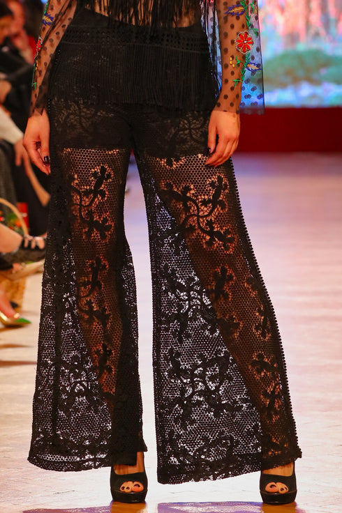 Pantalon dantela neagra I-42