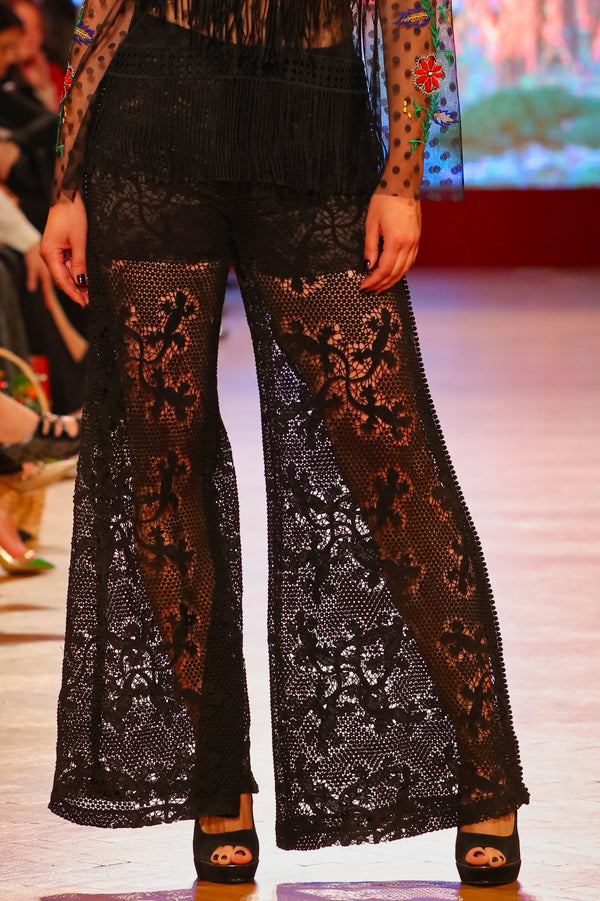 Pantalon dantela neagra I-42