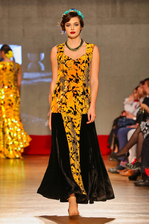 Rochie catifea cu paiete P-34