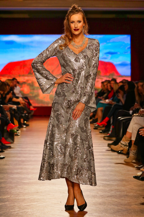 Rochie din tricot cu paiete M-20