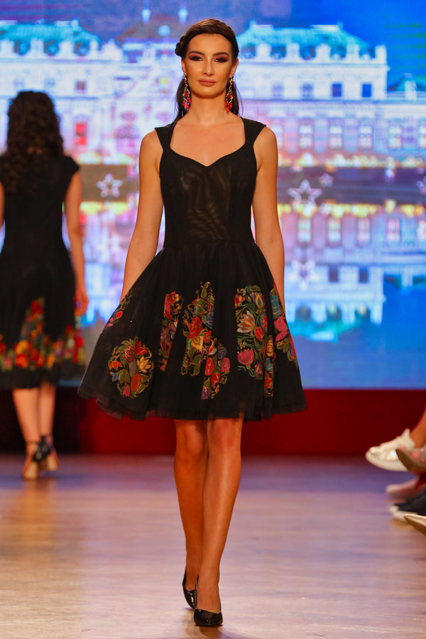 Rochie tul pictat manual I-161