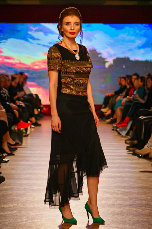 Rochie tul negru M-61