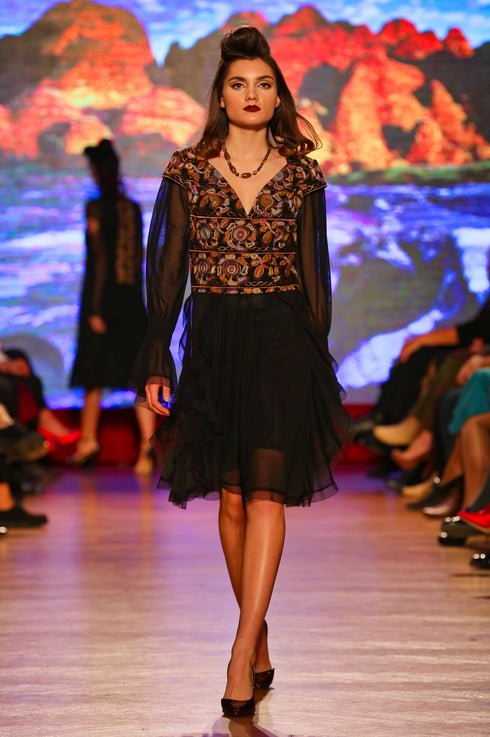 Rochie tul negru M-77