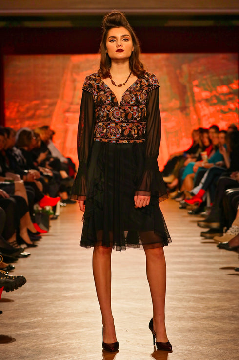 Rochie tul negru M-77