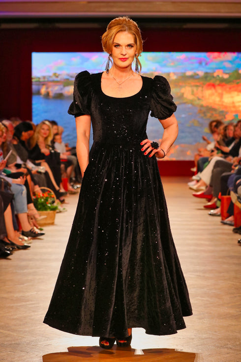 Rochie catifea cu paiete I-122