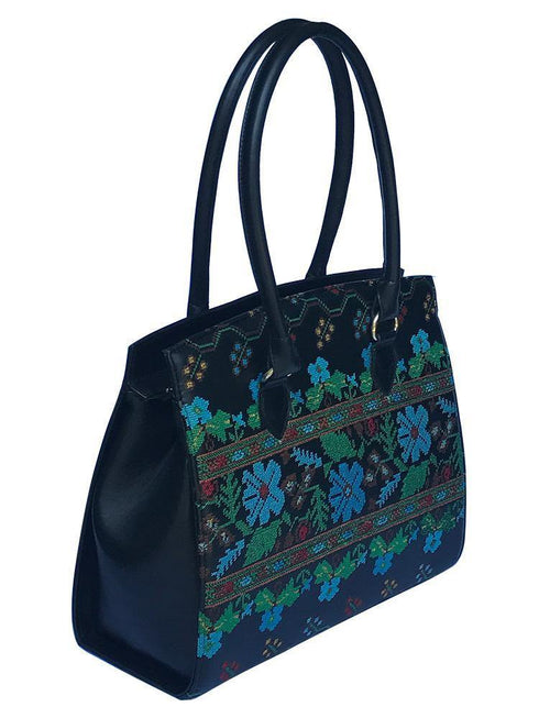 Poseta de piele cu broderie Liza Panait 2805 Liza Panait Liza Panait Online Boutique