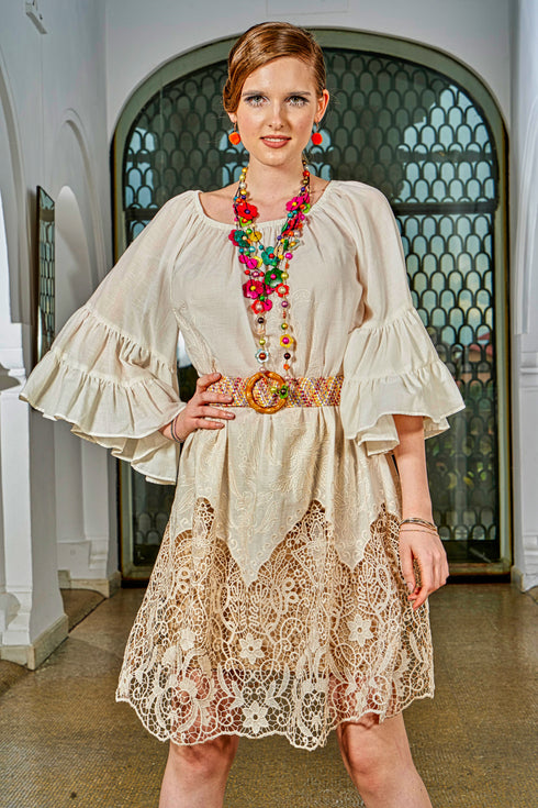 Rochie bumbac brodat MT-95