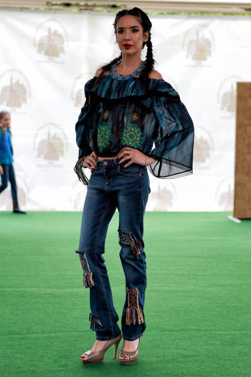 Bluza tull pictata manual Liza Panait Liza Panait Online Boutique