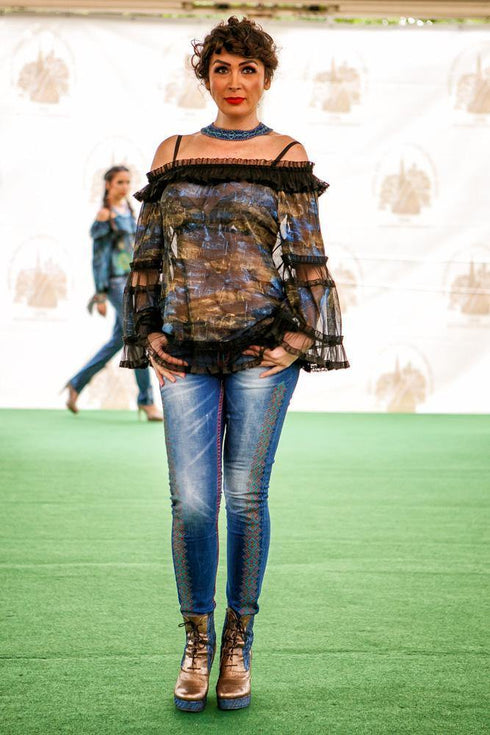 Bluza tull pictata manual Liza Panait Liza Panait Online Boutique