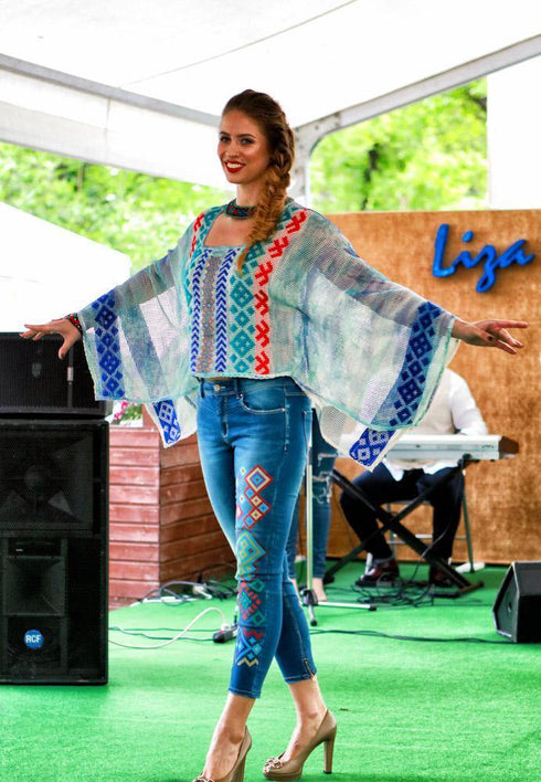 Pantalon denim Liza Panait Liza Panait Online Boutique