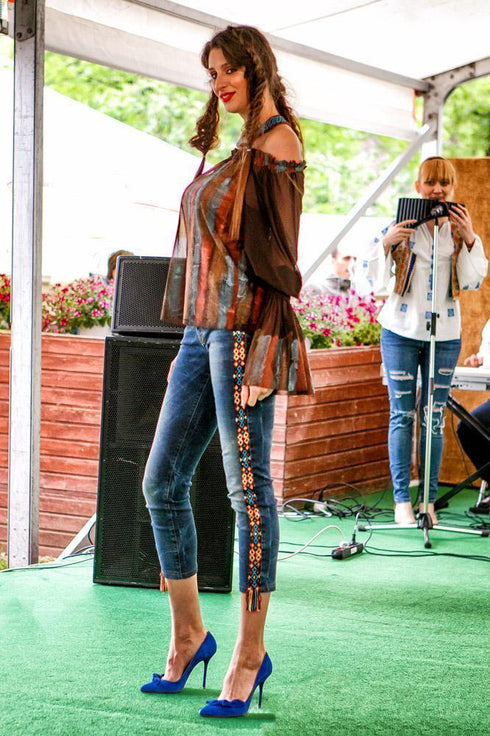 Bluza tull pictata manual Liza Panait Liza Panait Online Boutique