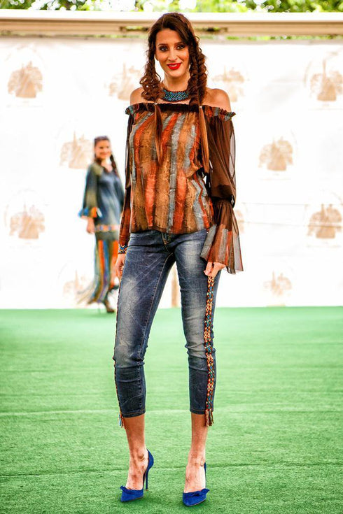 Bluza tull pictata manual Liza Panait Liza Panait Online Boutique