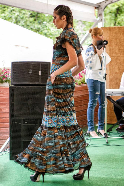 Rochie tull pictata manual Liza Panait Liza Panait Online Boutique