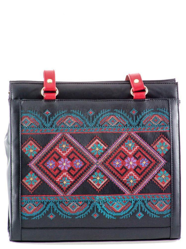 Poseta piele brodata  Liza Panait Liza Panait Online Boutique