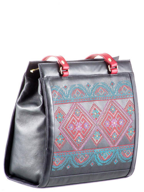 Poseta piele brodata Liza Panait Liza Panait Online Boutique