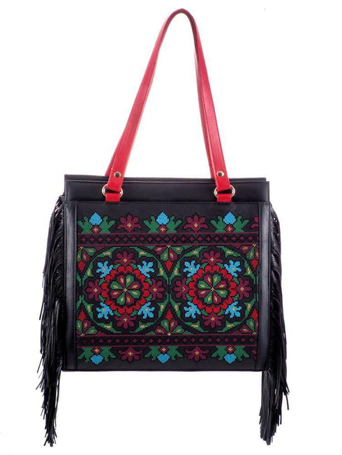 Poseta piele brodata Liza Panait Liza Panait Online Boutique