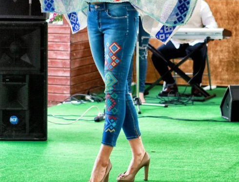 Pantalon denim Liza Panait Liza Panait Online Boutique