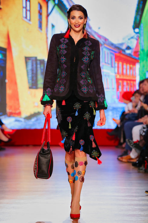 Jacheta stofa cu broderie freeshipping - Liza Panait Online Boutique