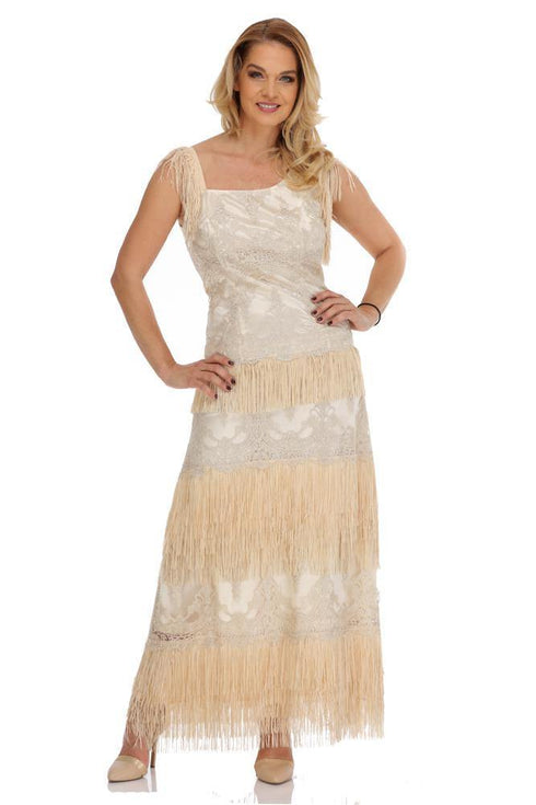 Rochie dantela si franjuri Liza Panait Liza Panait Online Boutique